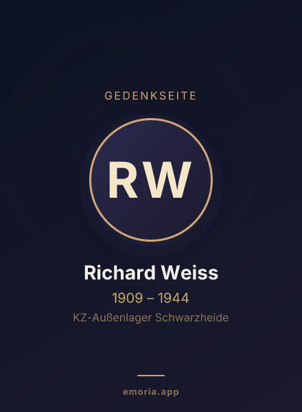 Gedenkportrait von Richard Weiss