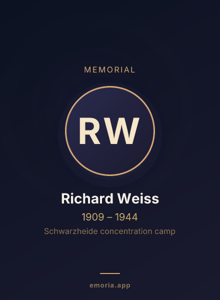 Memorial portrait of Richard Weiss