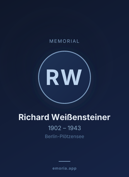 Memorial portrait of Richard Weißensteiner