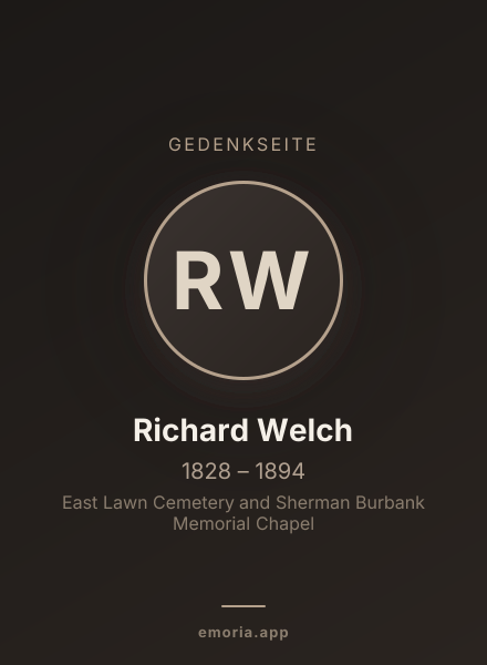 Gedenkportrait von Richard Welch