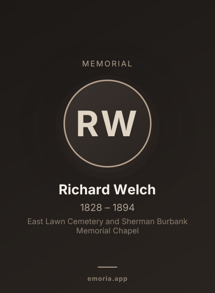 Memorial portrait of Richard Welch