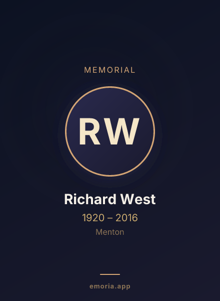 Memorial portrait of Richard West