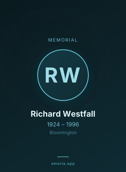 Memorial portrait of Richard Westfall