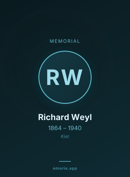 Memorial portrait of Richard Weyl