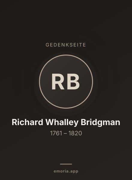 Gedenkportrait von Richard Whalley Bridgman