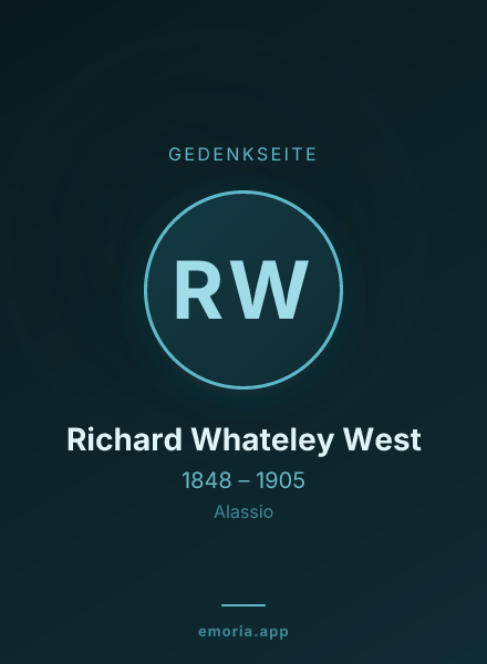 Gedenkportrait von Richard Whateley West