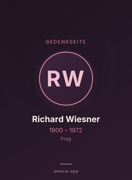 Gedenkportrait von Richard Wiesner