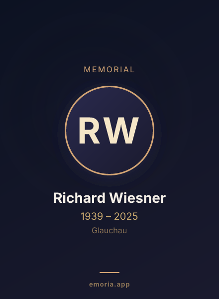 Memorial portrait of Richard Wiesner