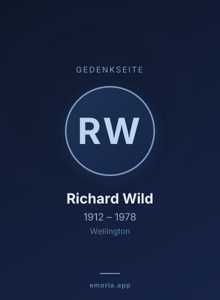 Gedenkportrait von Richard Wild