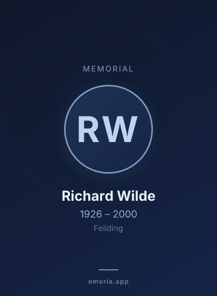 Memorial portrait of Richard Wilde