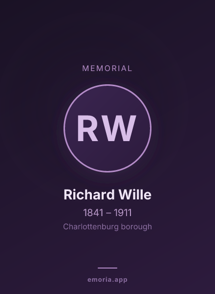 Memorial portrait of Richard Wille