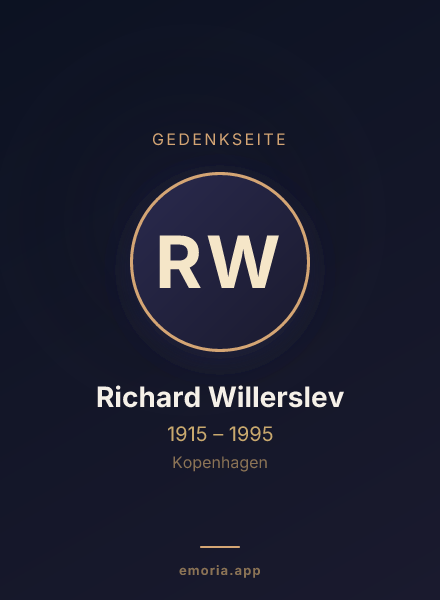 Gedenkportrait von Richard Willerslev