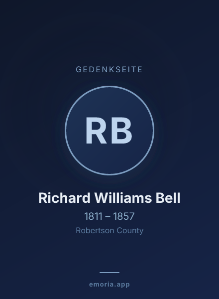 Gedenkportrait von Richard Williams Bell