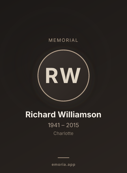 Memorial portrait of Richard Williamson