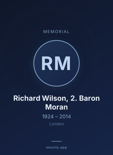 Memorial portrait of Richard Wilson, 2. Baron Moran