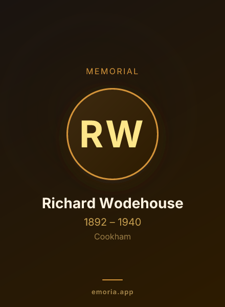Memorial portrait of Richard Wodehouse