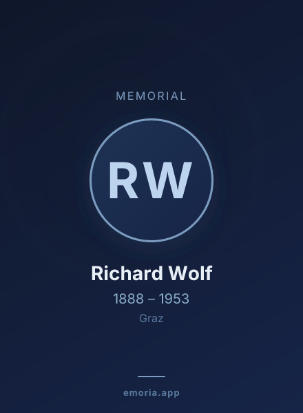Memorial portrait of Richard Wolf