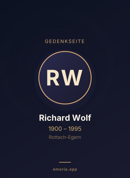Gedenkportrait von Richard Wolf