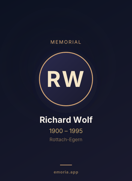 Memorial portrait of Richard Wolf