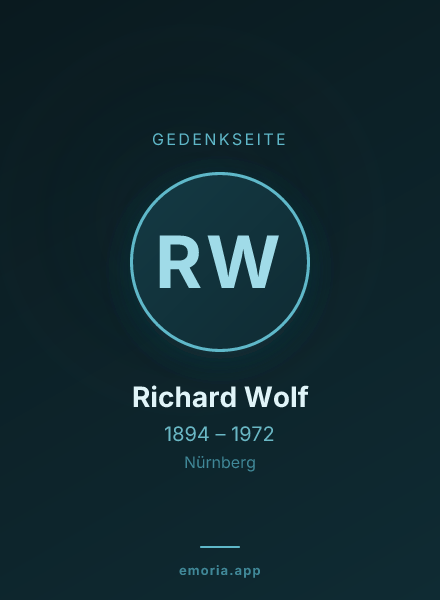 Gedenkportrait von Richard Wolf