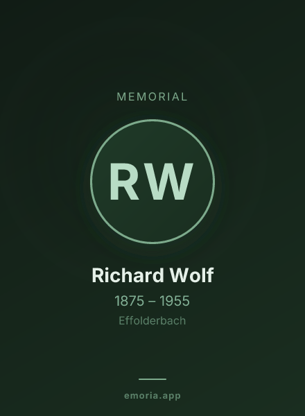 Memorial portrait of Richard Wolf