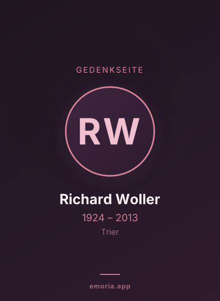 Gedenkportrait von Richard Woller
