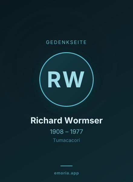 Gedenkportrait von Richard Wormser