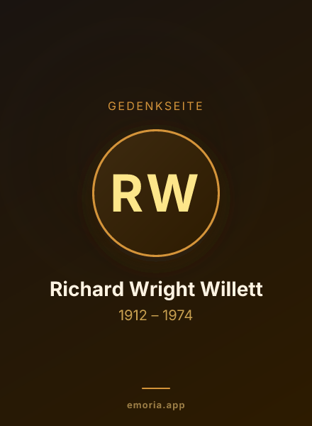 Gedenkportrait von Richard Wright Willett