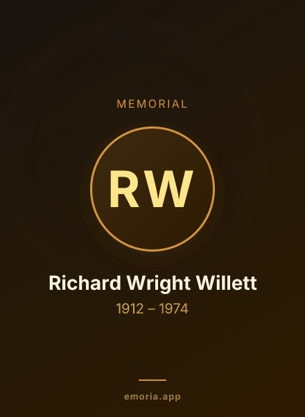 Memorial portrait of Richard Wright Willett