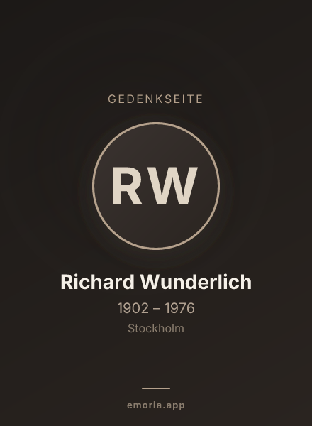 Gedenkportrait von Richard Wunderlich