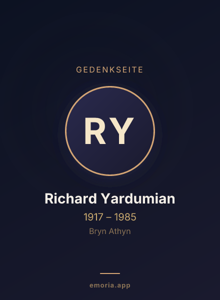 Gedenkportrait von Richard Yardumian