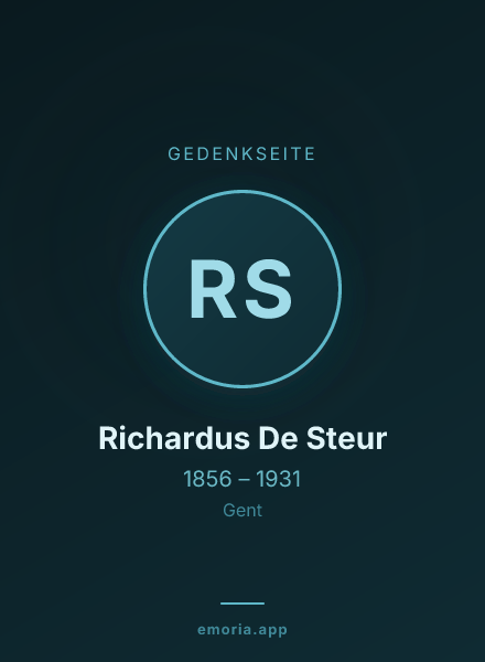 Gedenkportrait von Richardus De Steur