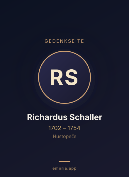 Gedenkportrait von Richardus Schaller