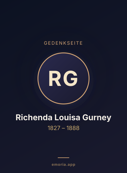 Gedenkportrait von Richenda Louisa Gurney