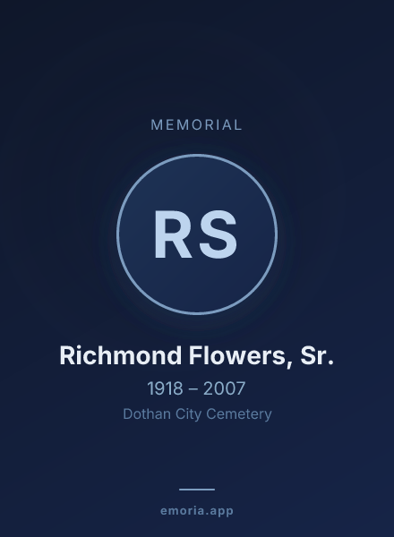 Memorial portrait of Richmond Flowers, Sr.