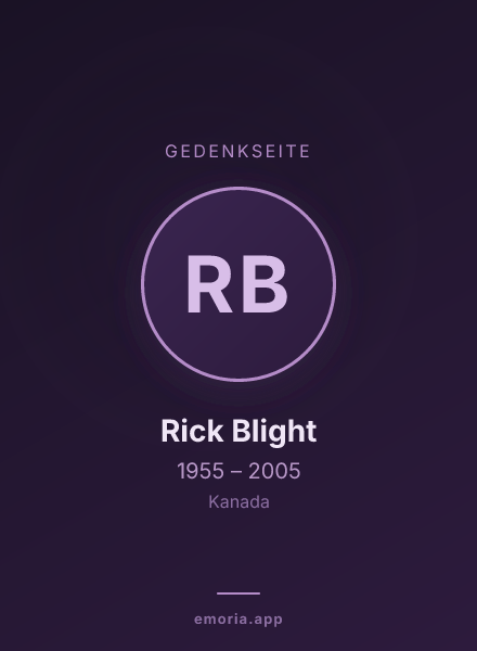 Gedenkportrait von Rick Blight