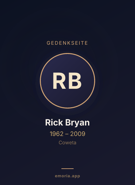 Gedenkportrait von Rick Bryan