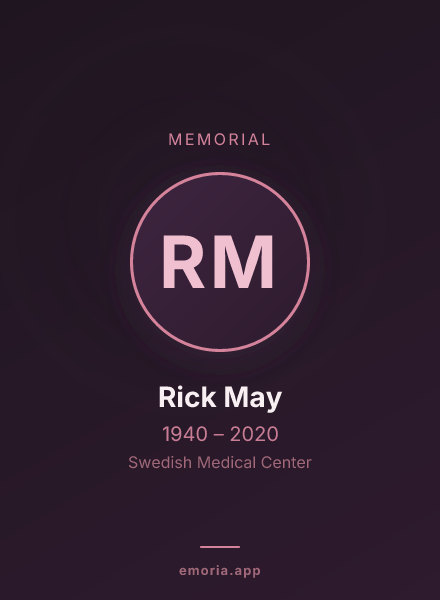 Memorial portrait of Rick May