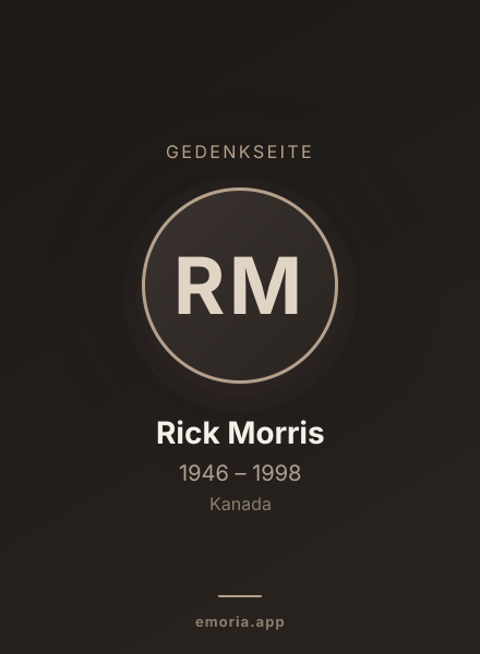 Gedenkportrait von Rick Morris