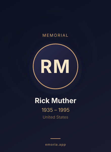 Memorial portrait of Rick Muther