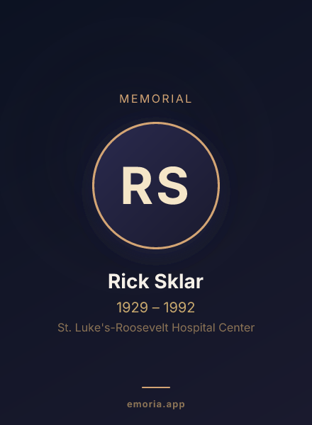 Memorial portrait of Rick Sklar