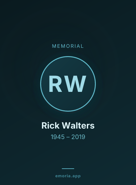 Memorial portrait of Rick Walters