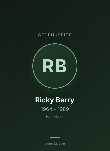Gedenkportrait von Ricky Berry