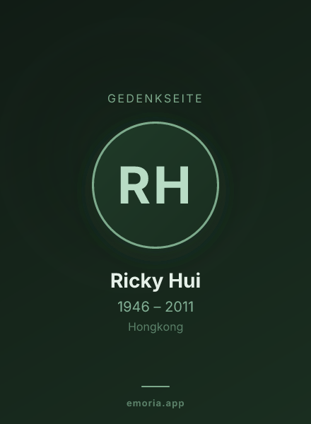 Gedenkportrait von Ricky Hui