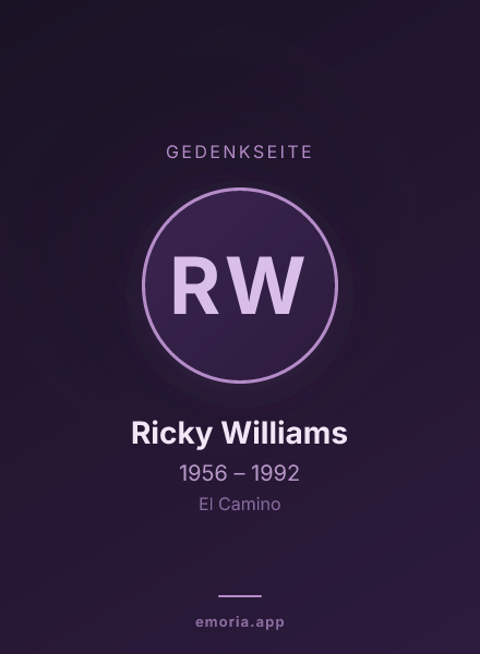 Gedenkportrait von Ricky Williams