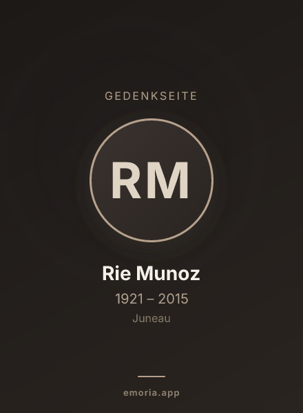 Gedenkportrait von Rie Munoz