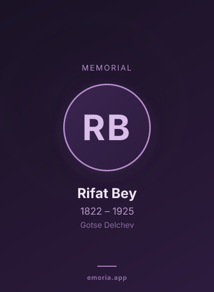 Memorial portrait of Rifat Bey