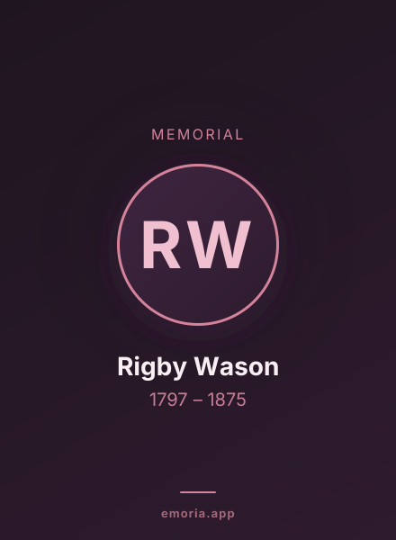 Memorial portrait of Rigby Wason