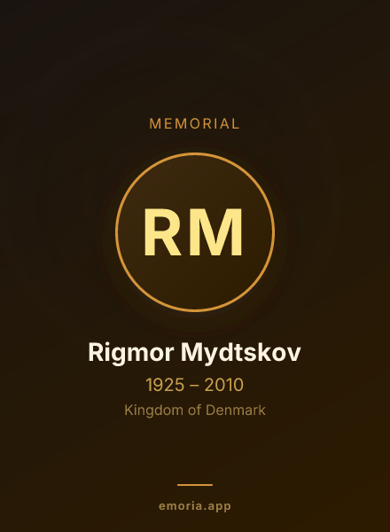 Memorial portrait of Rigmor Mydtskov