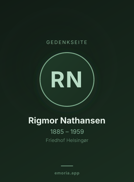 Gedenkportrait von Rigmor Nathansen